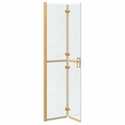 Inloop douche wand Goud en transparant 80 x 190 cm Gehard glas