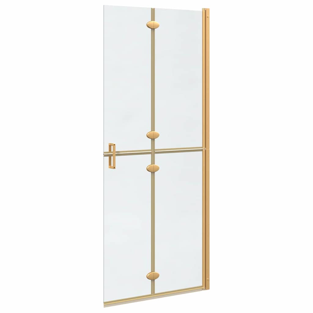 Inloop douche wand Goud en transparant 80 x 190 cm Gehard glas