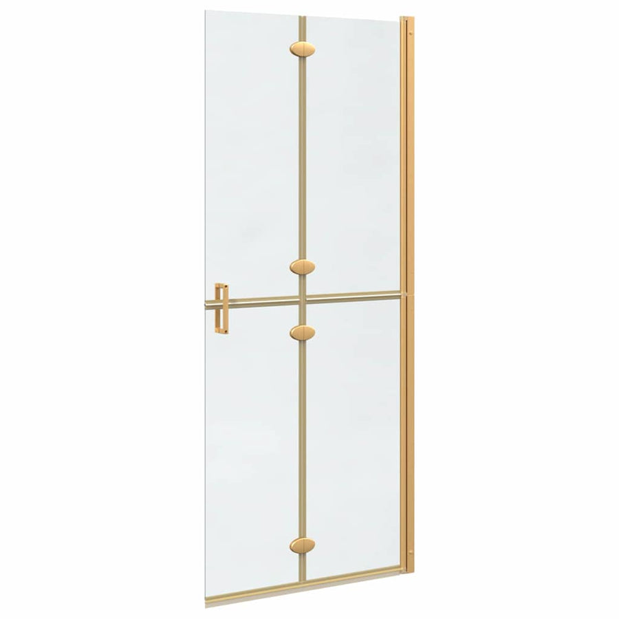 Inloop douche wand Goud en transparant 80 x 190 cm Gehard glas
