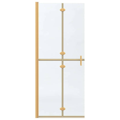 Inloop douche wand Goud en transparant 80 x 190 cm Gehard glas