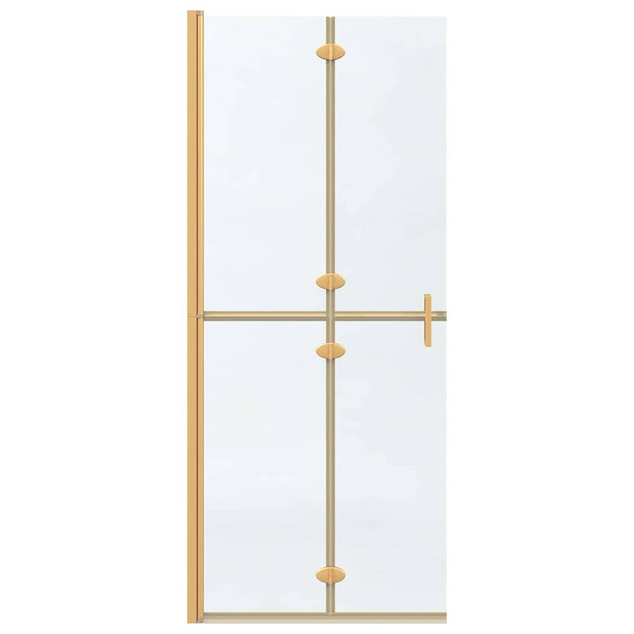 Inloop douche wand Goud en transparant 80 x 190 cm Gehard glas