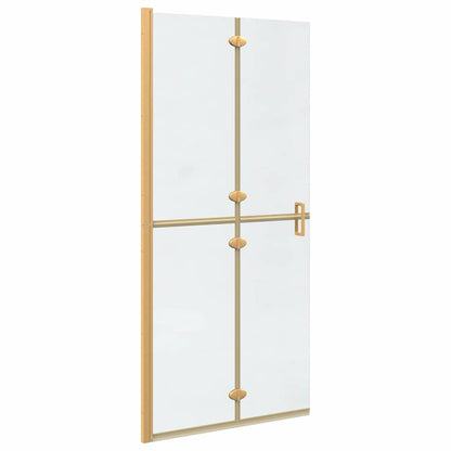 Inloop douche wand Goud en transparant 90 x 190 cm Gehard glas