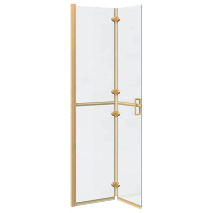 Inloop douche wand Goud en transparant 90 x 190 cm Gehard glas