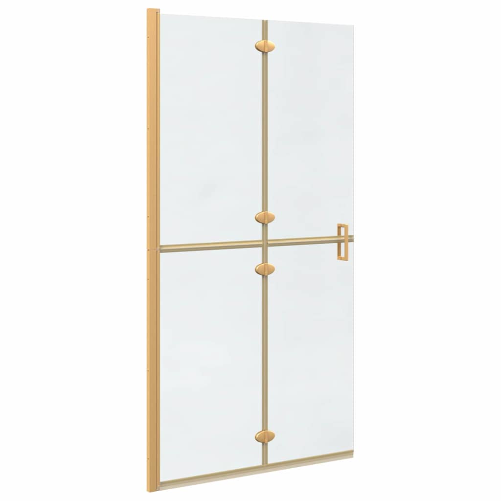 Inloop douche wand Goud en transparant 100 x 190 cm Gehard glas