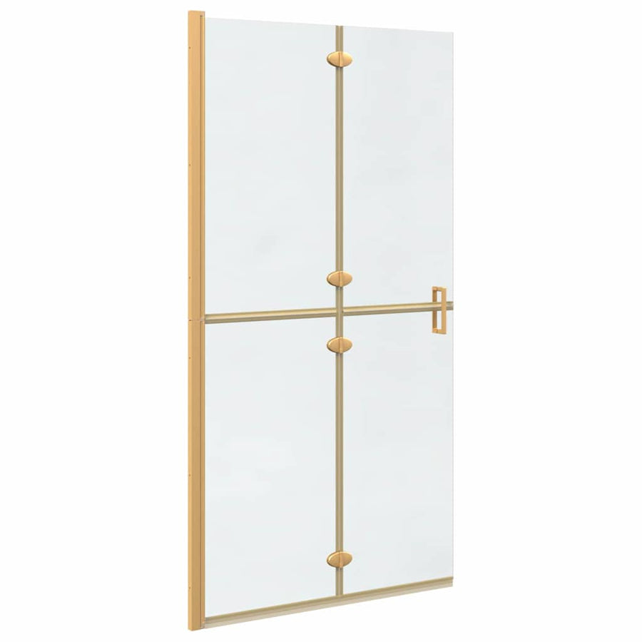 Inloop douche wand Goud en transparant 100 x 190 cm Gehard glas