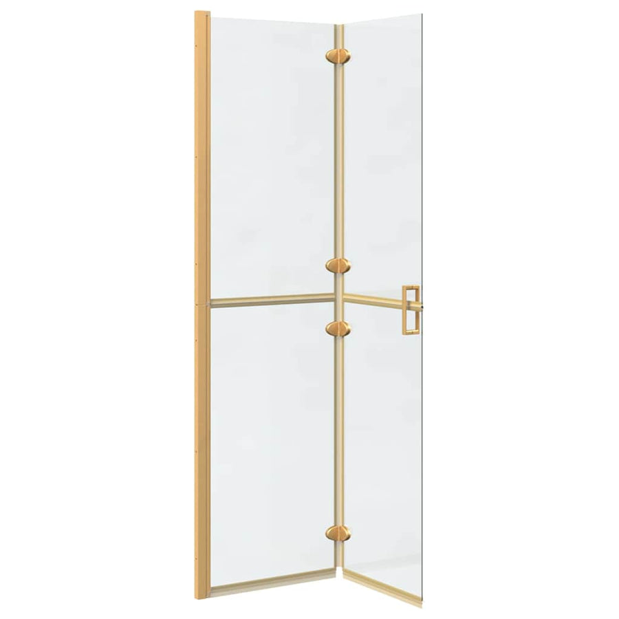 Inloop douche wand Goud en transparant 100 x 190 cm Gehard glas