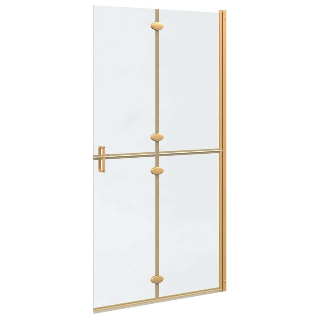 Inloop douche wand Goud en transparant 100 x 190 cm Gehard glas