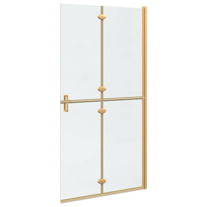 Inloop douche wand Goud en transparant 100 x 190 cm Gehard glas