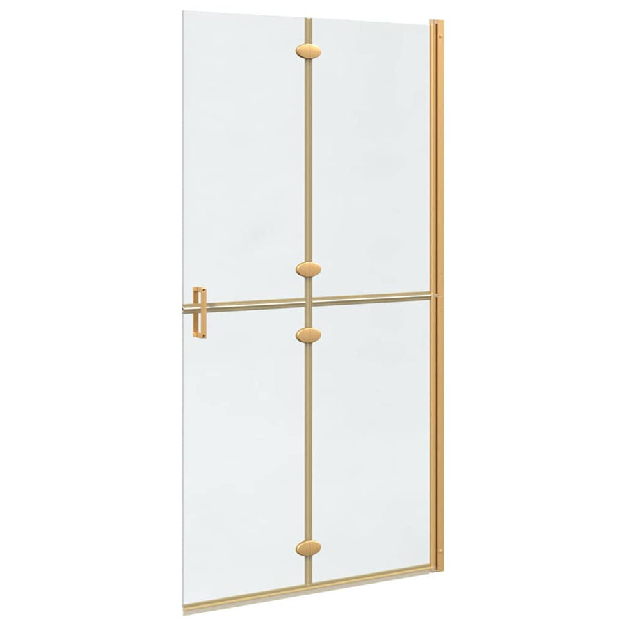 Inloop douche wand Goud en transparant 100 x 190 cm Gehard glas