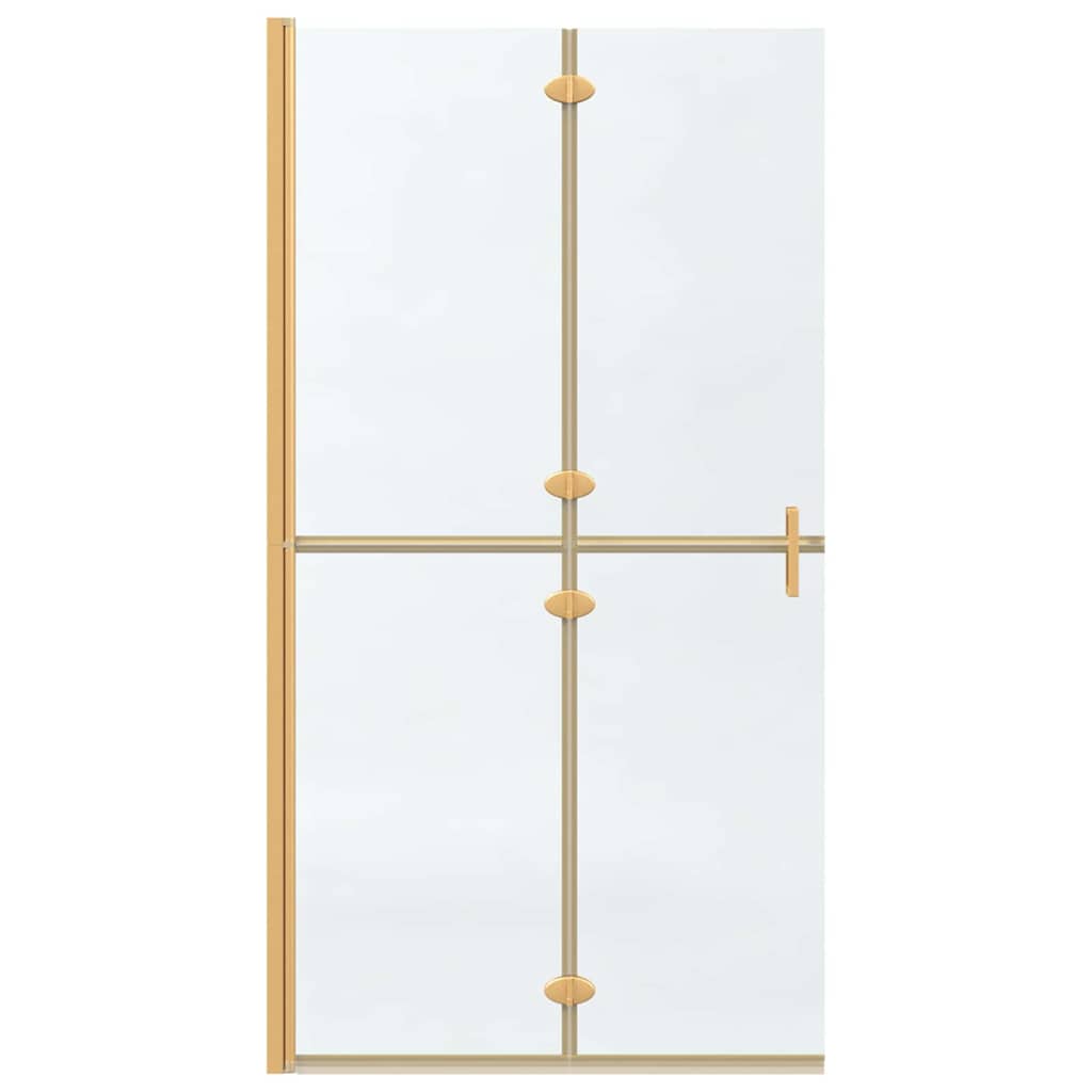 Inloop douche wand Goud en transparant 100 x 190 cm Gehard glas