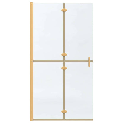 Inloop douche wand Goud en transparant 100 x 190 cm Gehard glas