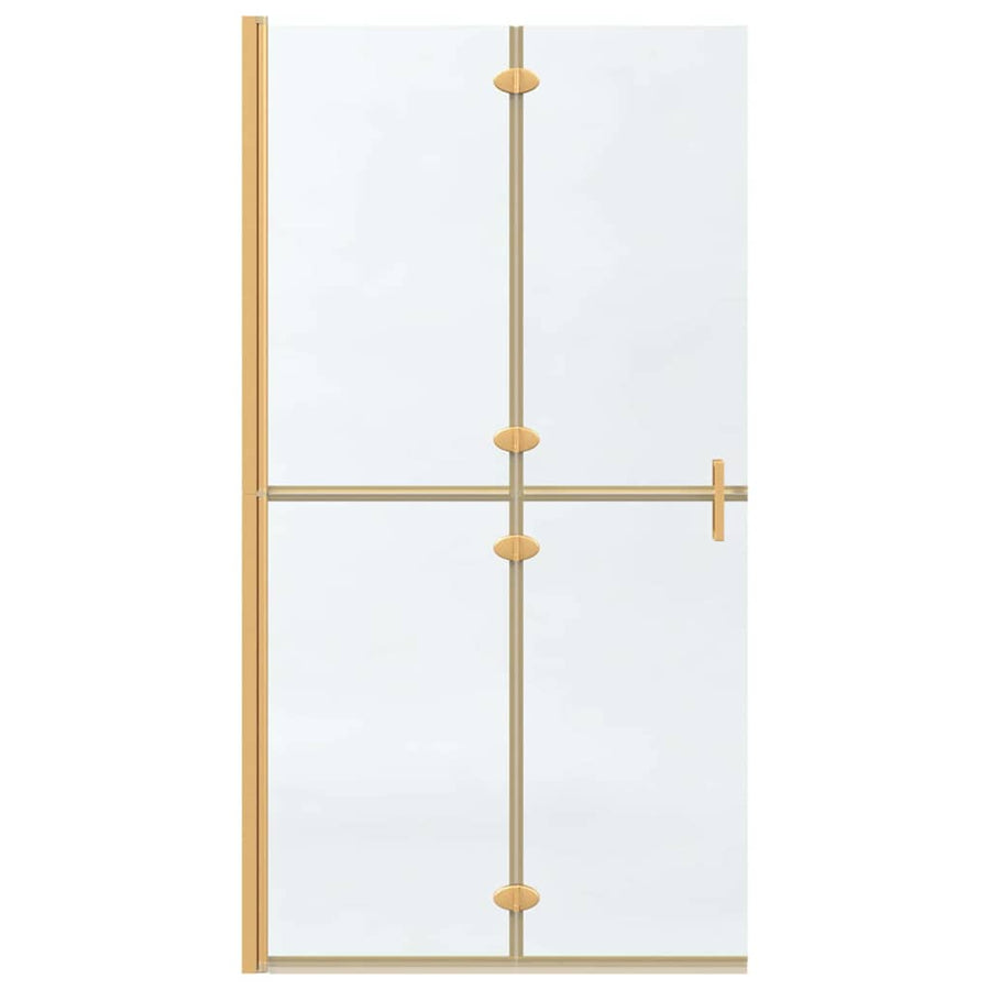 Inloop douche wand Goud en transparant 100 x 190 cm Gehard glas