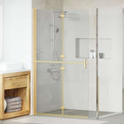 Walk-in Shower Screen Gold 110 x 6.5 x 190 cm