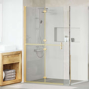 Inloopdouchewand 110x190 cm goud glas