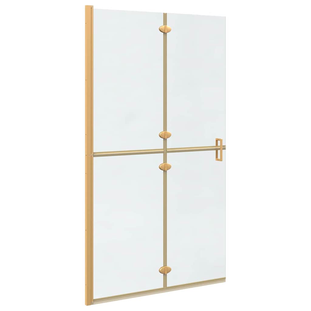 Inloop douche wand Goud en transparant 110 x 190 cm Gehard glas
