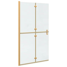 Inloop douche wand Goud en transparant 110 x 190 cm Gehard glas