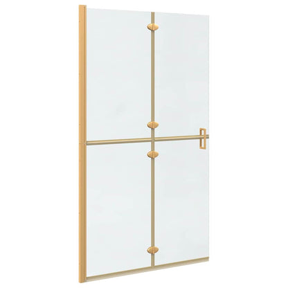 Inloop douche wand Goud en transparant 110 x 190 cm Gehard glas