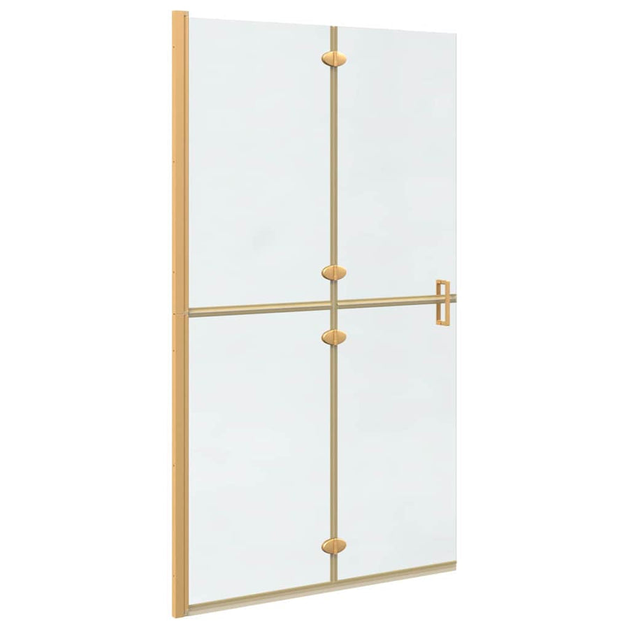 Inloop douche wand Goud en transparant 110 x 190 cm Gehard glas