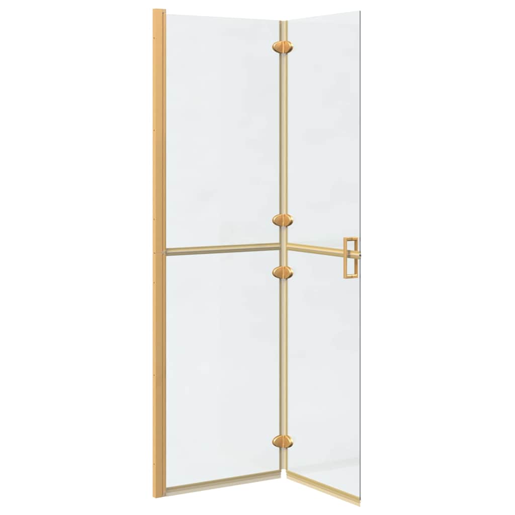 Inloop douche wand Goud en transparant 110 x 190 cm Gehard glas