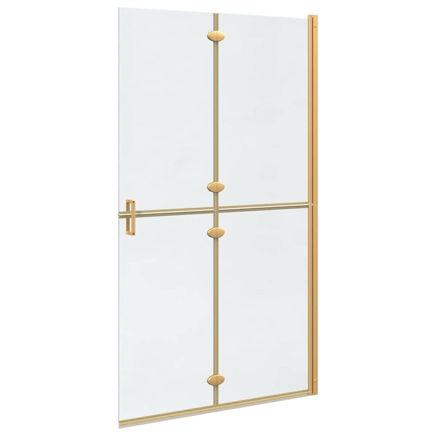 Inloop douche wand Goud en transparant 110 x 190 cm Gehard glas