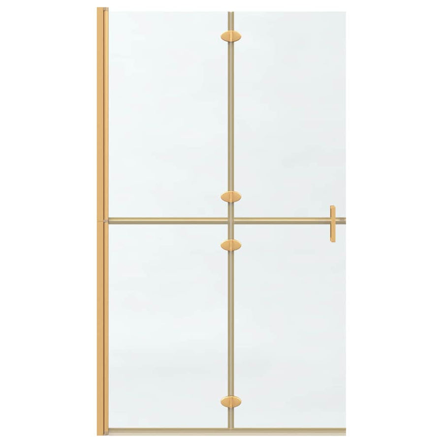 Inloop douche wand Goud en transparant 110 x 190 cm Gehard glas