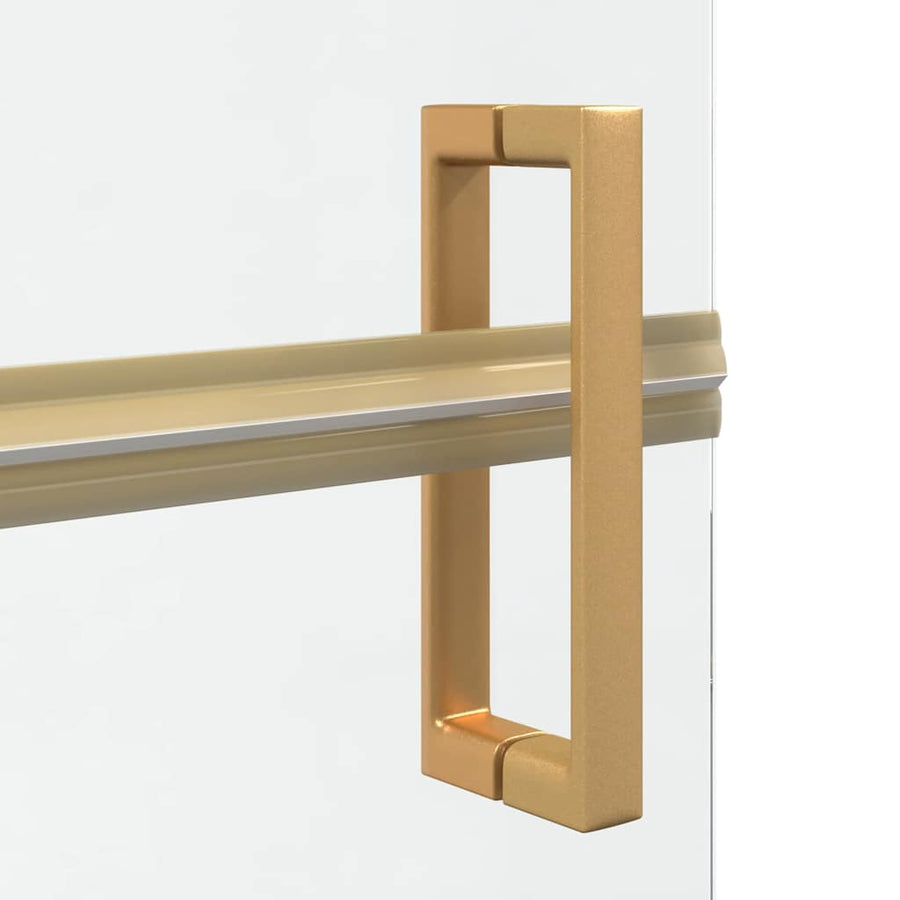 Inloop douche wand Goud en transparant 120 x 190 cm Gehard glas