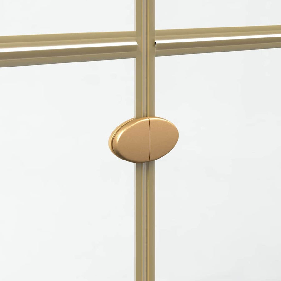 Inloop douche wand Goud en transparant 120 x 190 cm Gehard glas