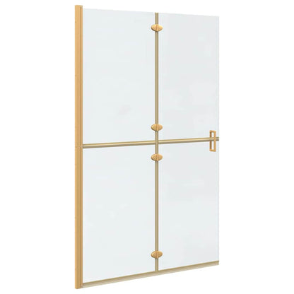 Inloop douche wand Goud en transparant 120 x 190 cm Gehard glas