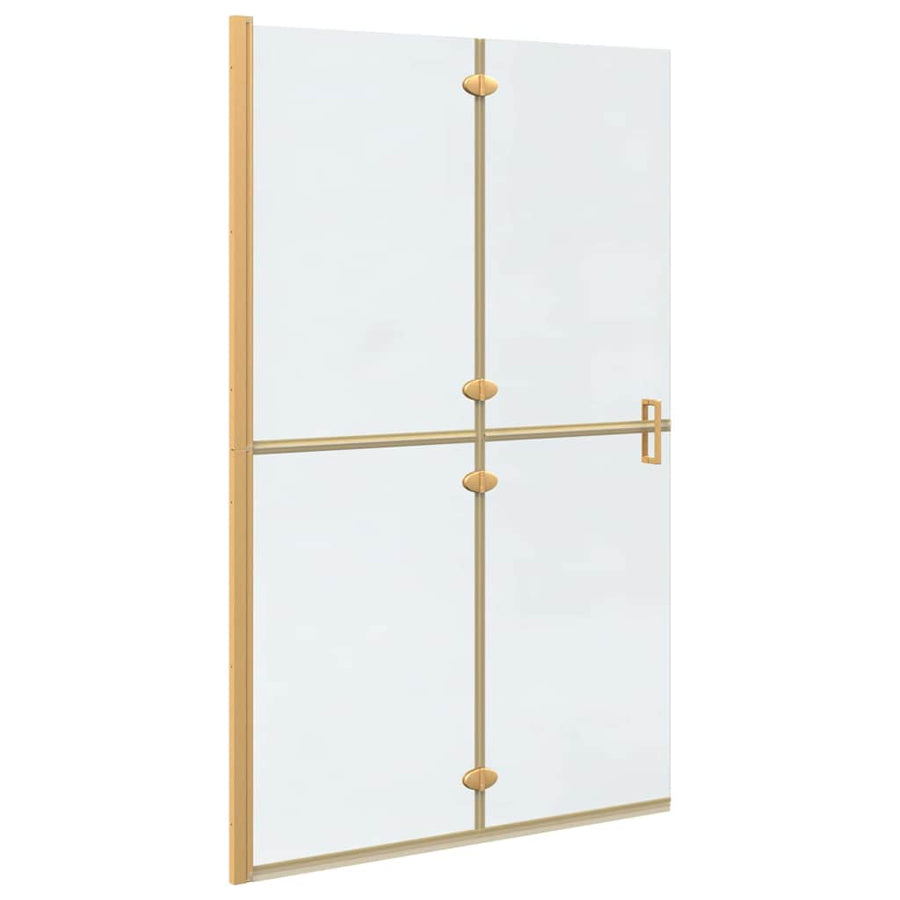 Inloop douche wand Goud en transparant 120 x 190 cm Gehard glas