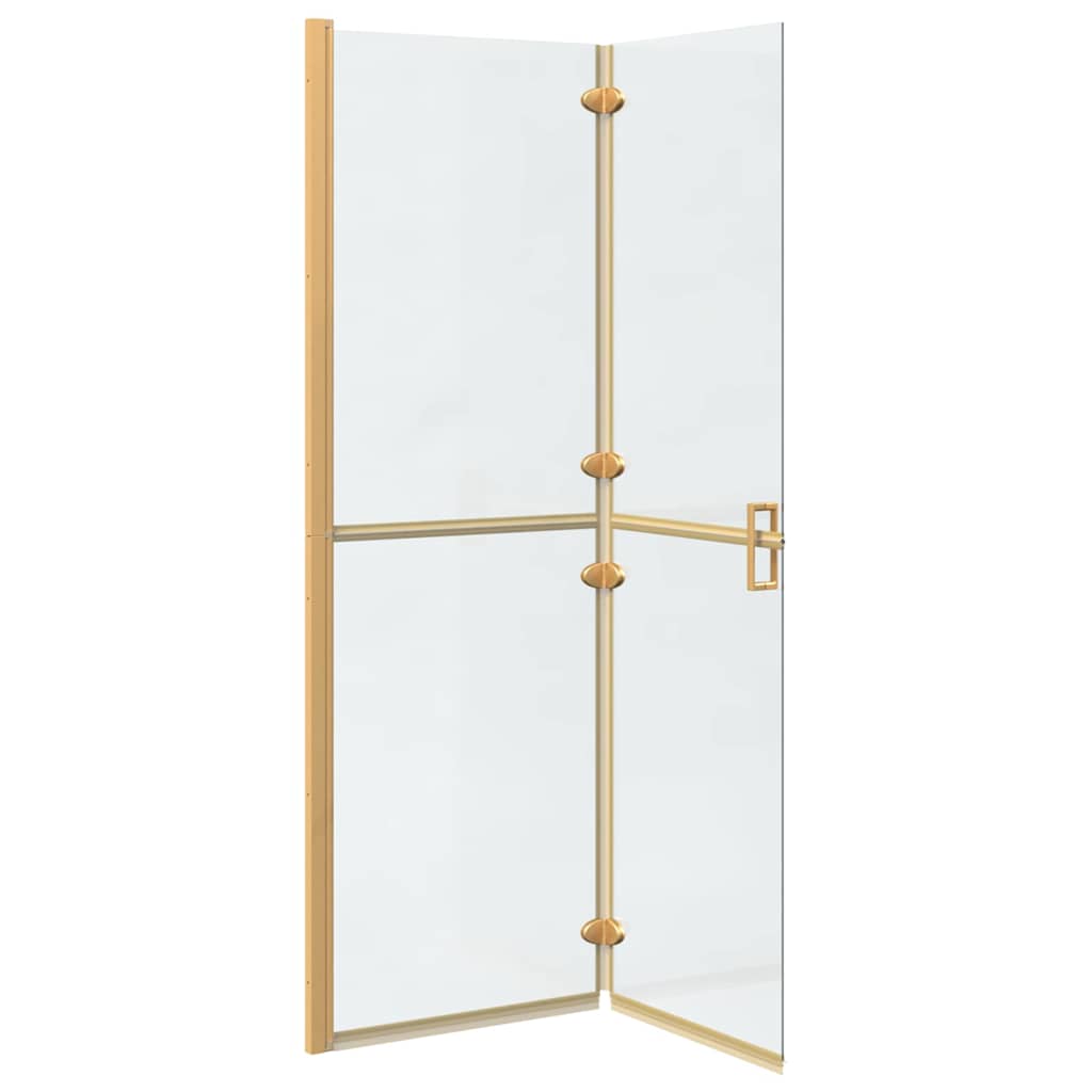 Inloop douche wand Goud en transparant 120 x 190 cm Gehard glas