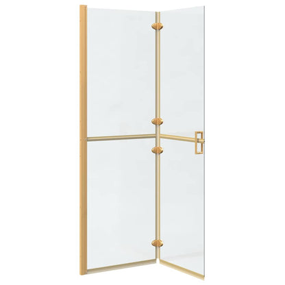 Inloop douche wand Goud en transparant 120 x 190 cm Gehard glas