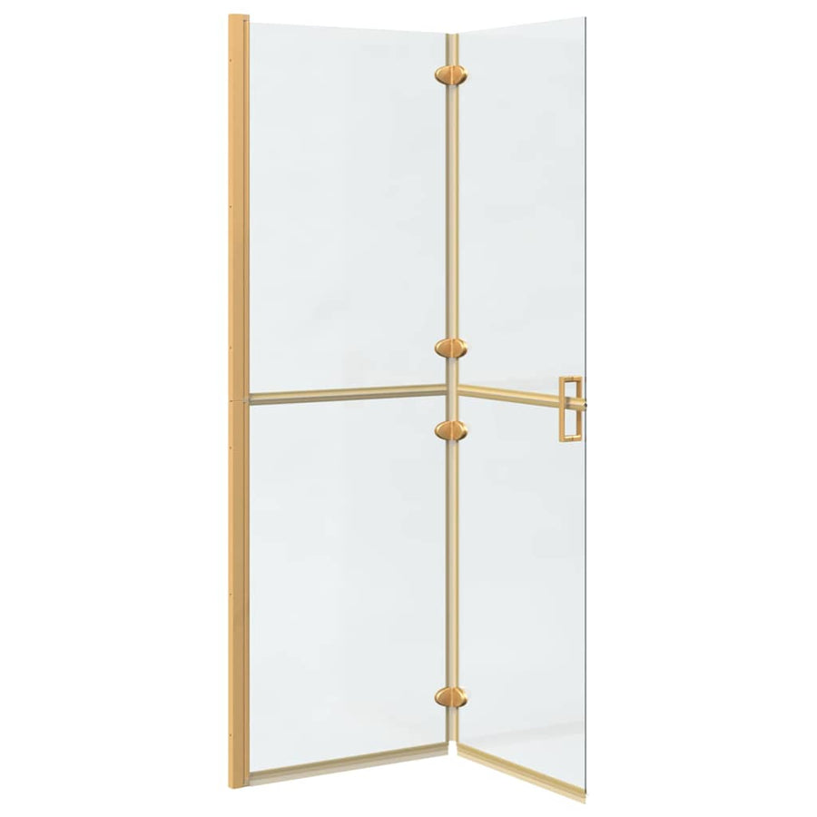 Inloop douche wand Goud en transparant 120 x 190 cm Gehard glas