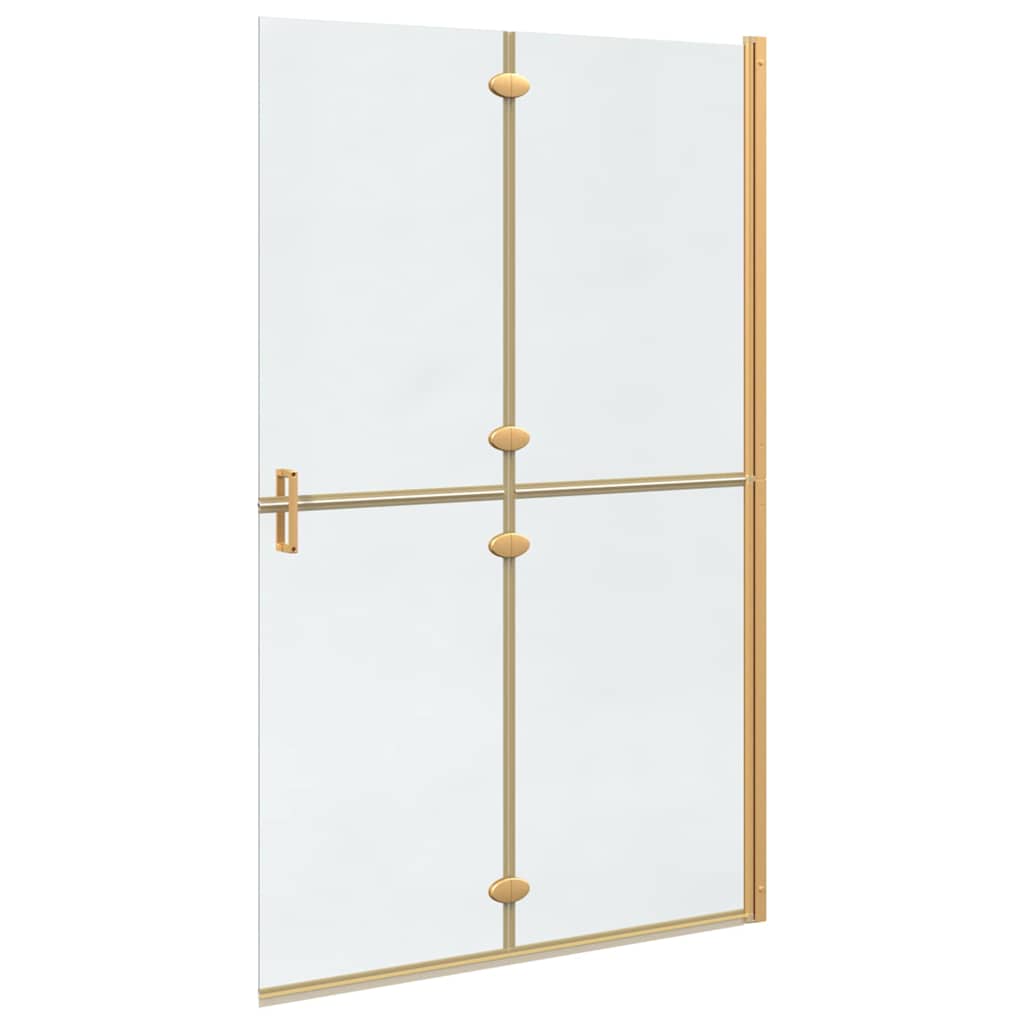 Inloop douche wand Goud en transparant 120 x 190 cm Gehard glas