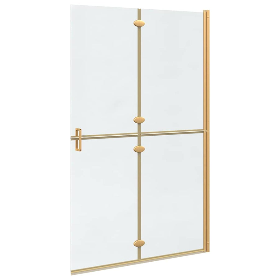 Inloop douche wand Goud en transparant 120 x 190 cm Gehard glas