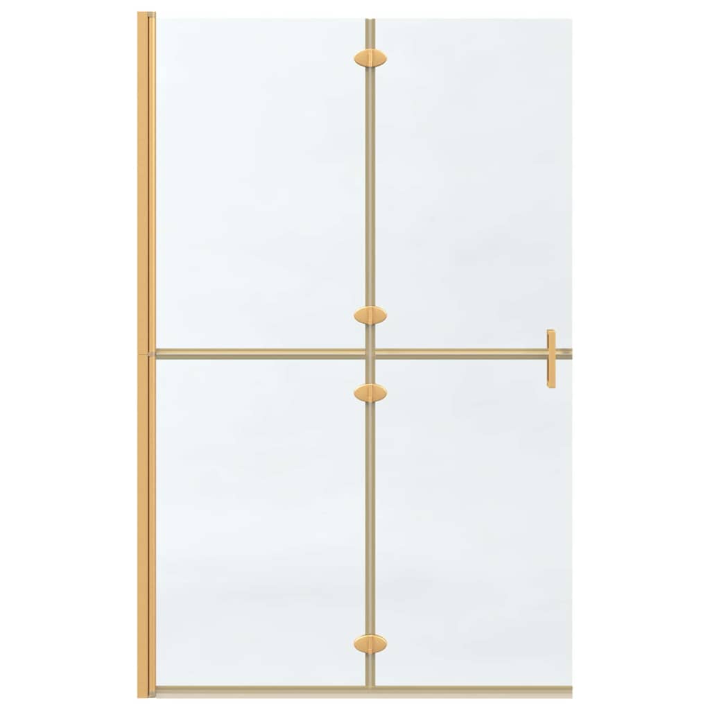 Inloop douche wand Goud en transparant 120 x 190 cm Gehard glas