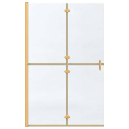 Inloop douche wand Goud en transparant 120 x 190 cm Gehard glas