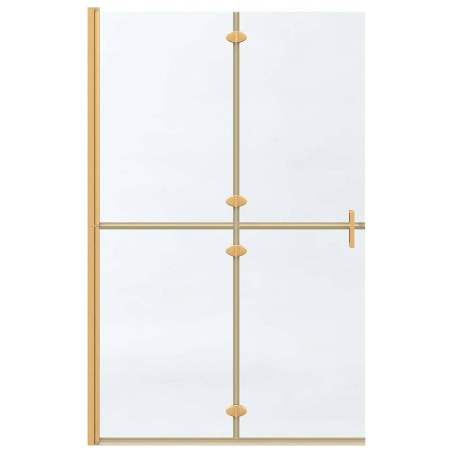 Inloop douche wand Goud en transparant 120 x 190 cm Gehard glas