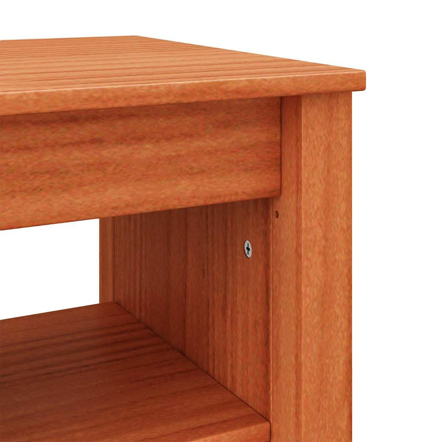 Schoenenbank Wasbruin 160 x 36,5 x 50 cm Massief grenenhout