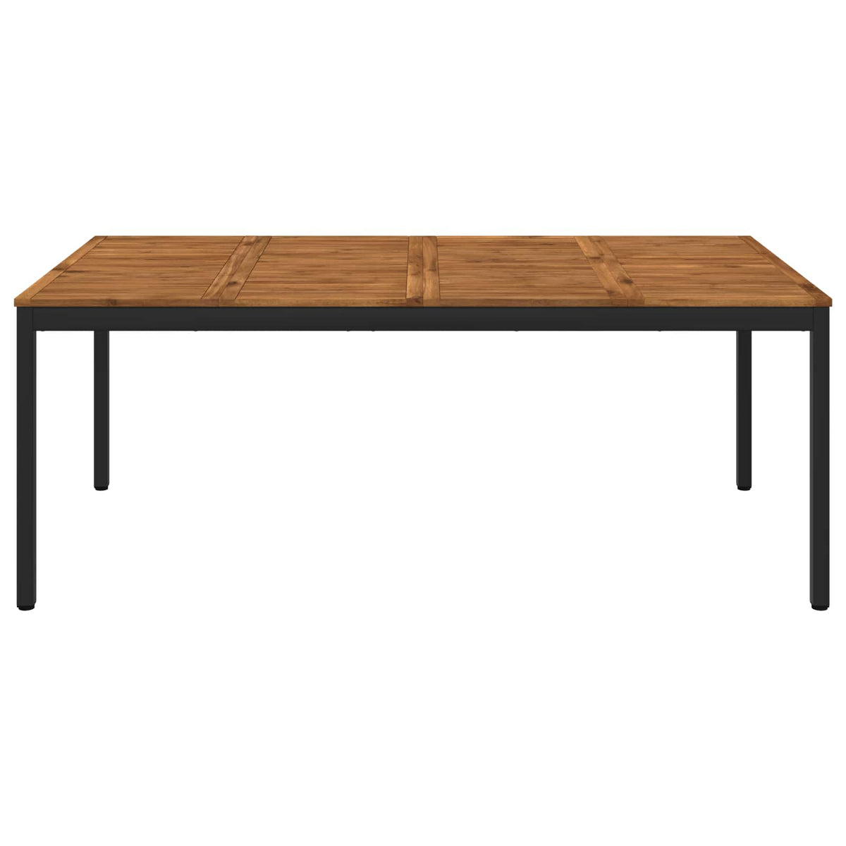 Tuindiner tafel Naturel en Zwart 196 x 100,5 x 75 cm