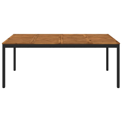 Tuindiner tafel Naturel en Zwart 196 x 100,5 x 75 cm