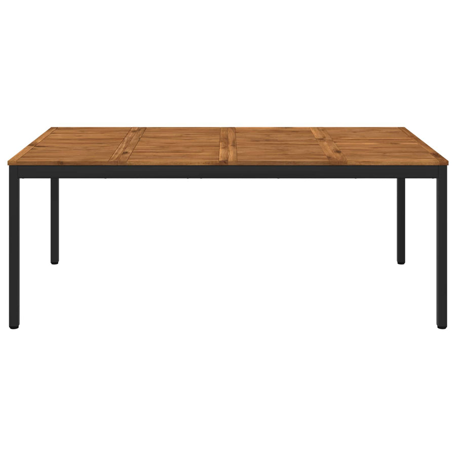Tuindiner tafel Naturel en Zwart 196 x 100,5 x 75 cm
