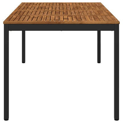 Tuindiner tafel Naturel en Zwart 196 x 100,5 x 75 cm