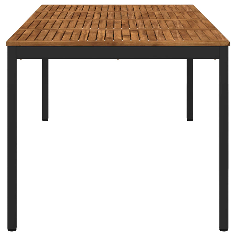 Tuindiner tafel Naturel en Zwart 196 x 100,5 x 75 cm