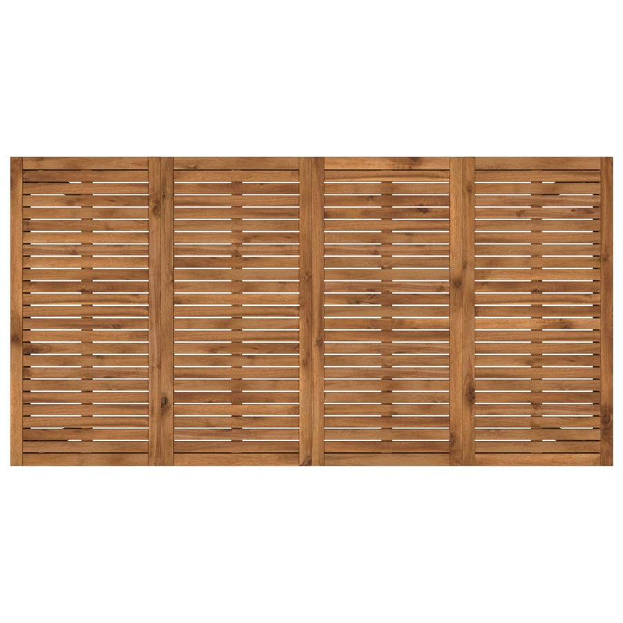 Tuindiner tafel Naturel en Zwart 196 x 100,5 x 75 cm