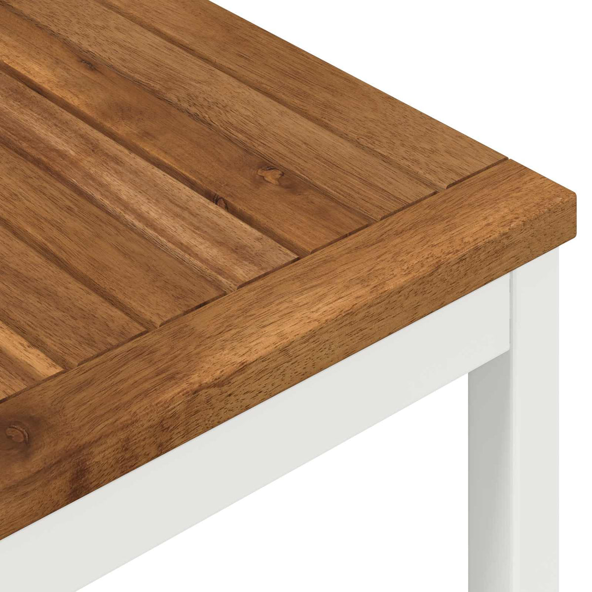 Tuindiner tafel Natuurlijk en Wit 196 x 100,5 x 75 cm