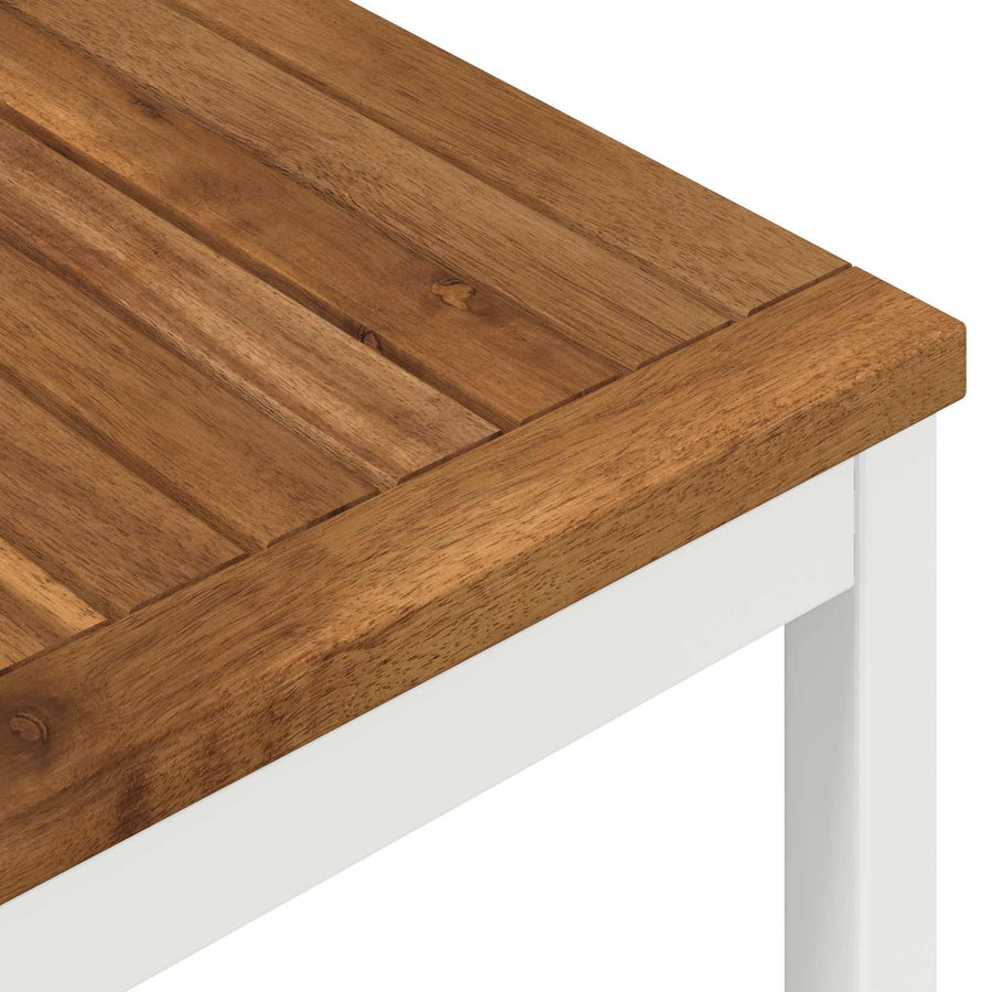 Tuindiner tafel Natuurlijk en Wit 196 x 100,5 x 75 cm