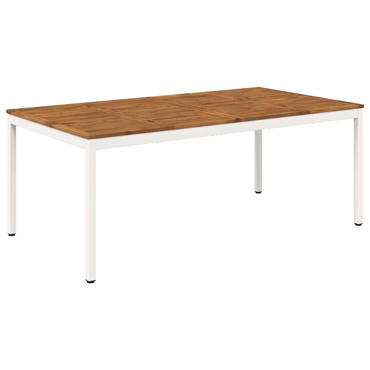 Tuindiner tafel Natuurlijk en Wit 196 x 100,5 x 75 cm