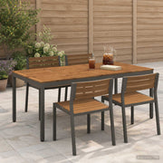 Tuintafel massief acaciahout 196x100.5x75 cm