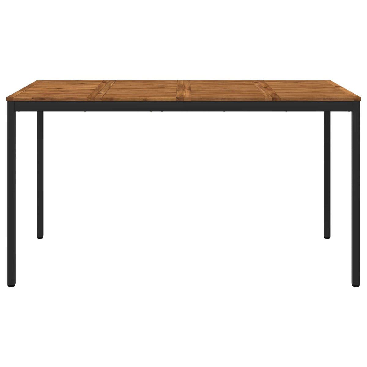 Tuinbar Tafel Naturel en Zwart 196 x 100,5 x 105 cm