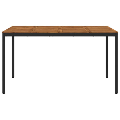 Tuinbar Tafel Naturel en Zwart 196 x 100,5 x 105 cm